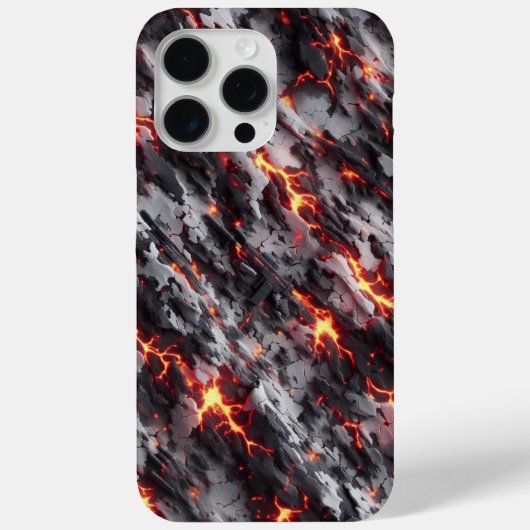 放射アッシュ迷彩柄、炎の爆発 Case-Mate iPhoneケース (裏面)