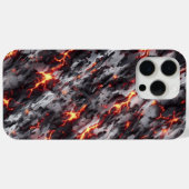 放射アッシュ迷彩柄、炎の爆発 Case-Mate iPhoneケース (裏面 (横))