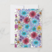 放射エレガント性ボヘミアの花のベビーの開花 サンキューカード (裏面)