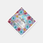 放射エレガント性ボヘミアの花のベビーの開花 スタンダードカクテルナプキン (角)