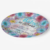 放射エレガント性ボヘミアの花のベビーの開花 ペーパープレート (アングル)