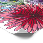 放射エレガント性ボヘミアの花のベビーの開花 ポスター (角)