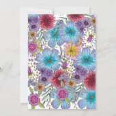 放射エレガント性ボヘミアの花のベビーの開花 招待状 (裏面)