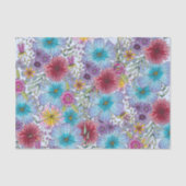 放射エレガント性ボヘミアン青紫色の花 薄葉紙 (正面)