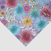 放射エレガント性ボヘミアン青紫色の花 薄葉紙 (詳細)