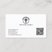 放射エレガント金ゴールドクロスエバンジェリスト王室のパープル 名刺 (裏面)