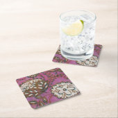 放射オーナメントI スクエアペーパーコースター (インサイチュ)