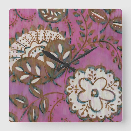 放射オーナメントI スクエア壁時計 (正面)