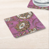 放射オーナメントII スクエアペーパーコースター (アングル)