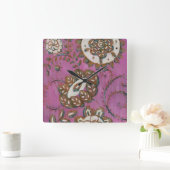 放射オーナメントII スクエア壁時計 (ホーム)