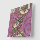 放射オーナメントII スクエア壁時計 (傾斜)