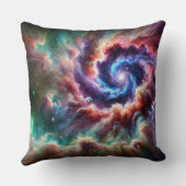 放射カラフル星雲の宇宙的銀河系旋回 クッション (裏面)