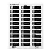 放射クラシック差出人住所ラベル ラベル (フルシート)