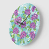 放射シャクナゲの柱時計 ラージ壁時計 (傾斜)