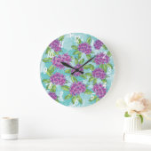 放射シャクナゲの柱時計 ラージ壁時計 (ホーム)