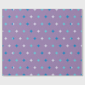 放射スターバスト、紫 ラッピングペーパー (フラット)