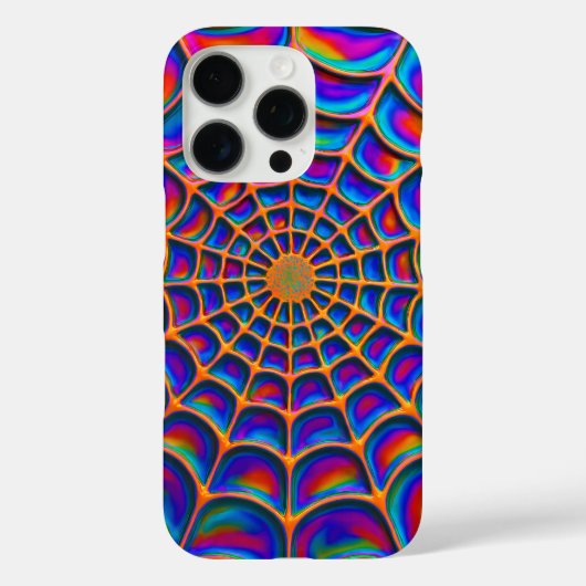 放射スパイラルくもの巣抽象芸術 Case-Mate iPhoneケース (裏面)