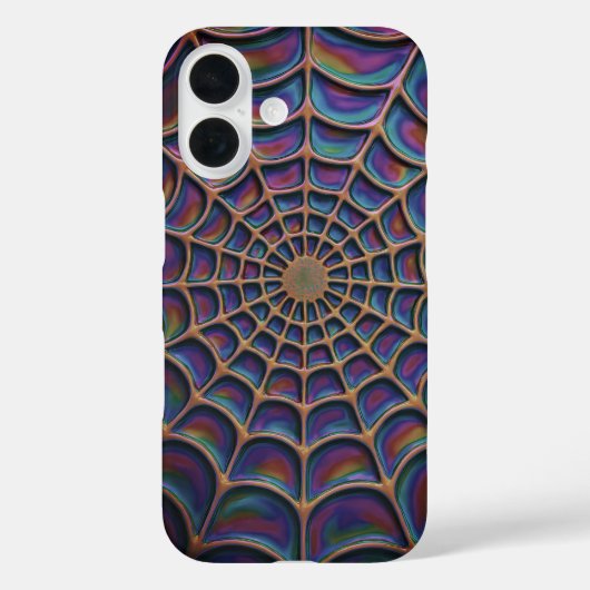 放射スパイラルくもの巣抽象芸術 Case-Mate iPhoneケース (裏面)