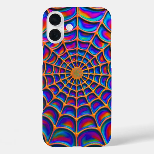 放射スパイラルくもの巣抽象芸術 Case-Mate iPhoneケース (裏面)