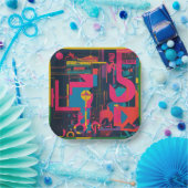 放射スペクトル:美しい数々のカラーデザイン ペーパープレート (パーティー)