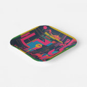 放射スペクトル:美しい数々のカラーデザイン ペーパープレート (傾斜あり)