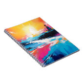 放射セレニティ：抽象芸術サンセット反射 ノートブック (右側)