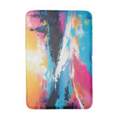 放射セレニティ：抽象芸術サンセット反射 バスマット (正面縦)