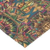 放射ティール（緑がかった色）「鮮やか歴史的エンブレム」テーブ走ル ショートテーブルランナー (コーナー)