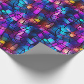 放射ネオンステンドグラス ラッピングペーパー (角)