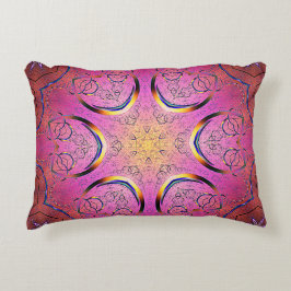 放射ハート万華鏡のように千変万化するパターン アクセントクッション