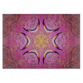 放射ハート万華鏡のように千変万化するパターン カッティングボード