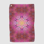 放射ハート万華鏡のように千変万化するパターン ゴルフタオル (正面)