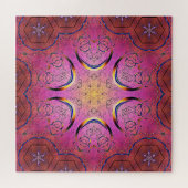 放射ハート万華鏡のように千変万化するパターン ジグソーパズル (横)