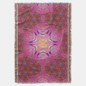 放射ハート万華鏡のように千変万化するパターン スローブランケット (正面縦)