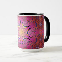 放射ハート万華鏡のように千変万化するパターン