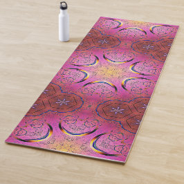 放射ハート万華鏡のように千変万化するパターン ヨガマット