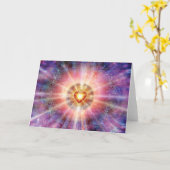 放射ハート カード (黄色い花)