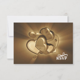 放射ハートRSVP （バージョン3） 出欠カード