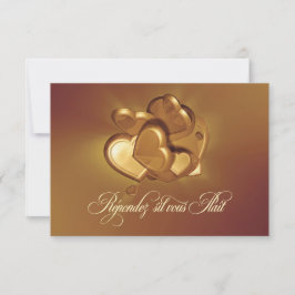 放射ハートRSVP （バージョン4） 出欠カード