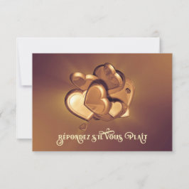 放射ハートRSVP （バージョン5） 出欠カード