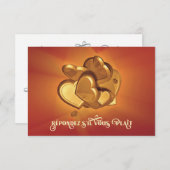 放射ハートRSVP （バージョン6） 出欠カード (正面/裏面)