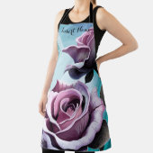 放射バラ：完璧なピンクと紫の花びら エプロン (インサイチュ)