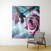 放射バラ：完璧なピンクと紫の花びら タペストリー (インサイチュ)