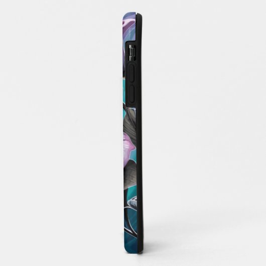 放射バラ:完璧なピンクと紫の花びら Case-Mate iPhoneケース (裏面/左)