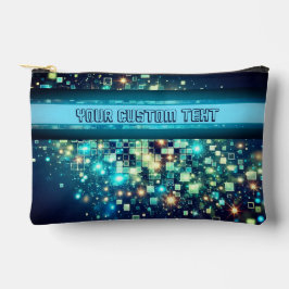 放射ピクセル《写真》ぼけ味 アクセサリーポーチ