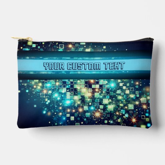 放射ピクセル《写真》ぼけ味 アクセサリーポーチ (正面)