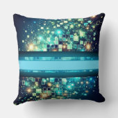 放射ピクセル《写真》ぼけ味 クッション (裏面)