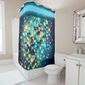 放射ピクセル《写真》ぼけ味 シャワーカーテン (インサイチュ)