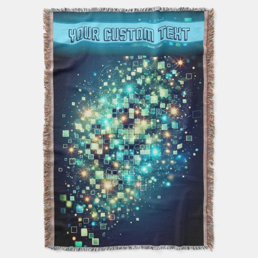 放射ピクセル《写真》ぼけ味 スローブランケット (正面縦)