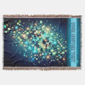 放射ピクセル《写真》ぼけ味 スローブランケット (正面)